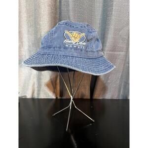 Denim hang loose Hawaii bucket Hat